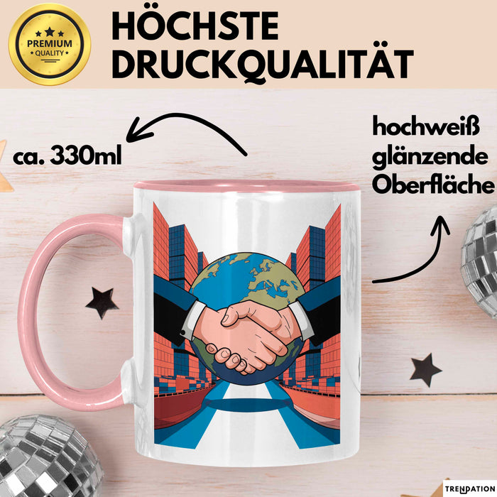 Import Export Händler Tasse Geschenk Lustige Geschenkidee Spruch Für Globale Händler Rosa Trendation