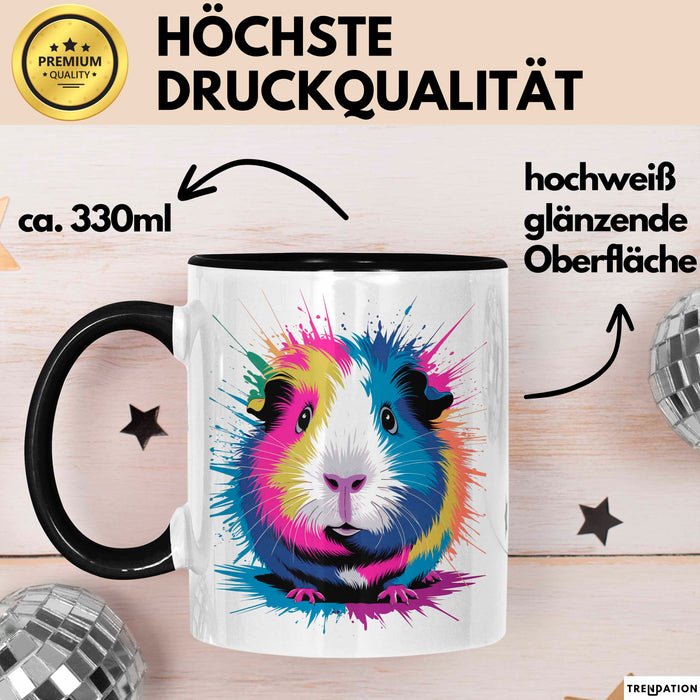 Buntes Meerschweinchen Tierliebhaber Tasse Geschenk Lustige Geschenkidee Spruch Trendation