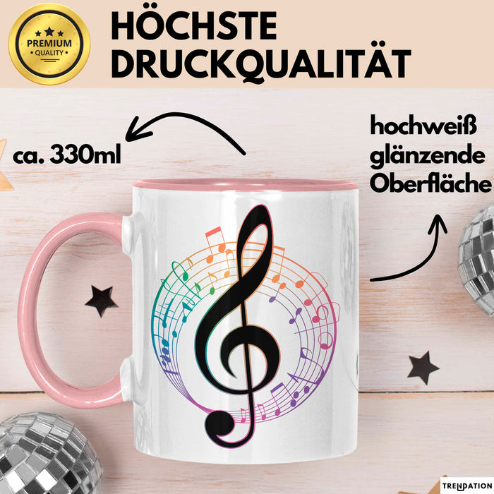 Musikliebhaber Musiker Tasse Geschenk Lustige Geschenkidee Spruch Rosa Trendation