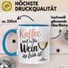 Weintrinker Kaffeetrinker Tasse Geschenk Lustige Geschenkidee Spruch Kaffee Weil Es Für Wein Zu Früh Ist Blau Trendation