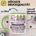 Mathematikerin Tasse Geschenk Lustig Abstand Halten Hochleistungs-Mathematikerin Mit Drang Zur Perfektion Bei Der Arbeit Grün Trendation