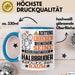 Halbbruder Geschenk Tasse Lustiger Spruch Erheben Sie Sich Der Halbbruder Betritt den Raum Blau Trendation