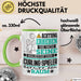 Curling-Spieler Geschenk Tasse Lustiger Spruch Erheben Sie Sich Der Curling-Spieler Betritt den Raum Grün Trendation
