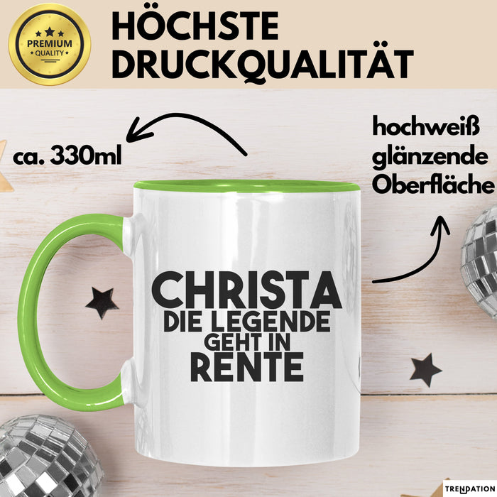 Christa Tasse Christa – Die Legende Geht In Rente Geschenk
