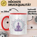 Yoga Liebhaber Tasse Geschenkidee für Zen Posen Suchende Rot Trendation