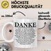 Danke Tasse Geschenk Lustige Geschenkidee Spruch Danke Weiß Trendation