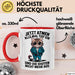 Sarkastische Katze Tasse Geschenk Lustige Geschenkidee Tief Einatmen Idioten Nicht Mehr Aus Rot Trendation