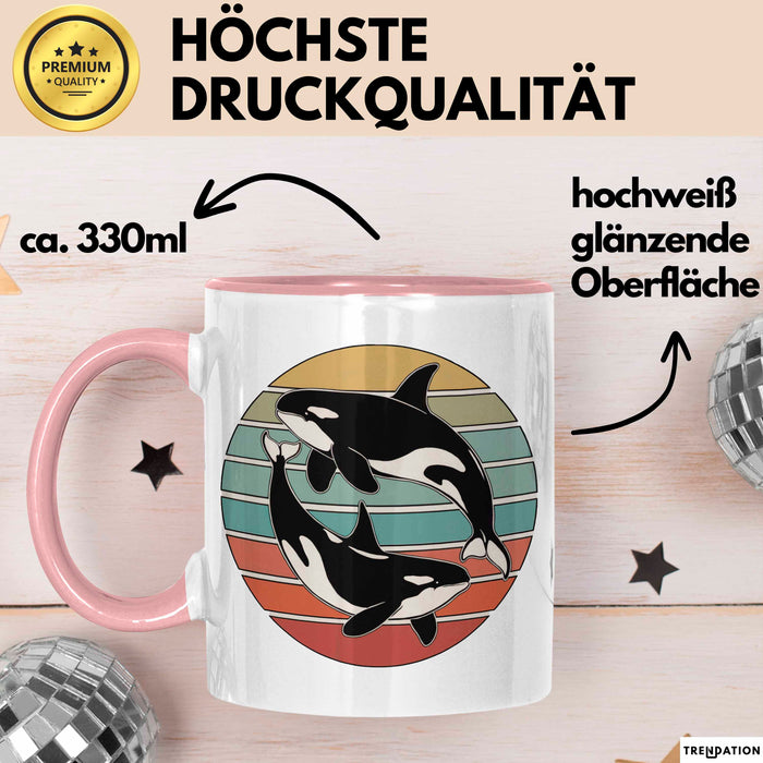 Wal Tier Tasse Geschenk Lustige Geschenkidee Spruch Rosa Trendation