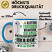 Biologe Geschenk Tasse Lustiger Spruch Erheben Sie Sich Der Biologe Betritt den Raum Blau Trendation