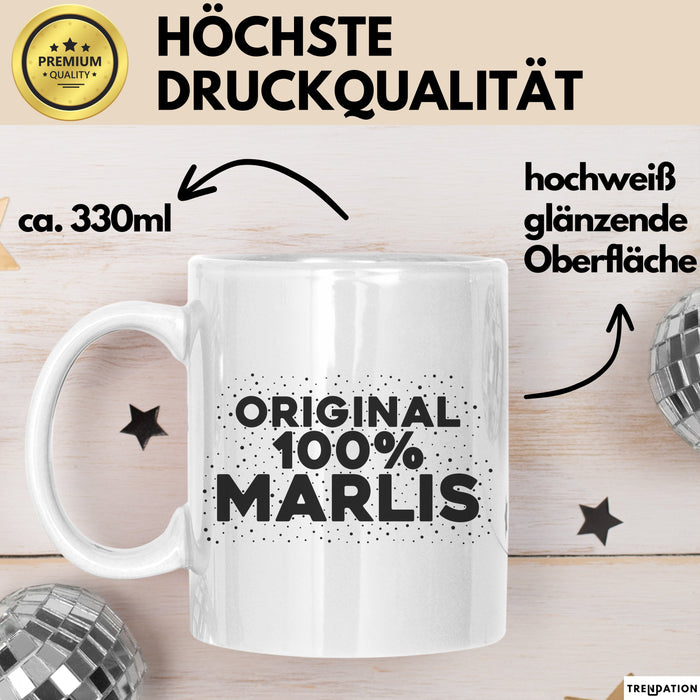 Marlis Tasse Original 100% Marlis Geschenk Weiß Trendation
