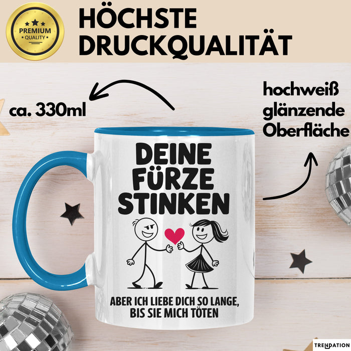 Liebe Tasse Geschenk Deine Fuerze Stinken Ich Liebe Dich Geschenkidee Partner Blau Trendation