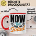 Now We Have The Salad Tasse Geschenk Deutsch Englisch Wortspiel Rot Trendation