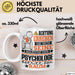 Psychologe Geschenk Tasse Lustiger Spruch Erheben Sie Sich Der Psychologe Betritt den Raum Weiß Trendation