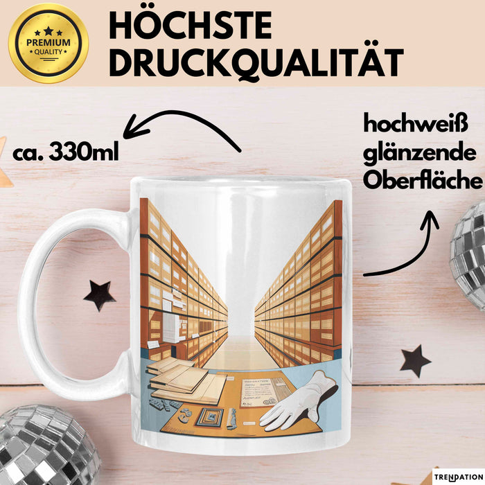 Archivar Tasse Geschenk Lustige Geschenkidee Spruch Für Akten Bewahrer Weiß Trendation