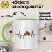 Pizzaesser Tasse Geschenk Pizza Herzschlag Essensliebhaber Grün Trendation