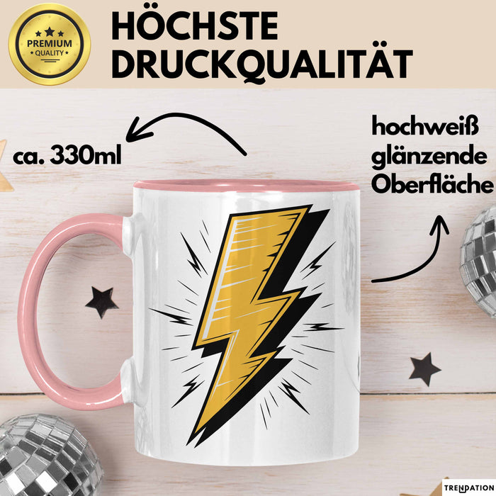 Elektriker Tasse Geschenkidee für Elektrotechniker Rosa Trendation