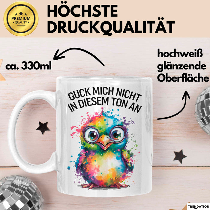 Sarkasmus Tasse Geschenkidee Schau Mich Nicht An Humor Fan Weiß Trendation