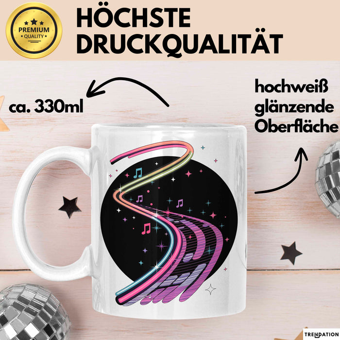 Raver Tasse Geschenkidee für EDM und Tanzflächen Fans Weiß Trendation
