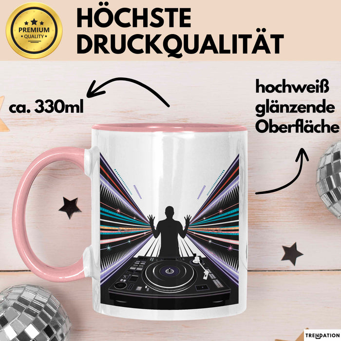DJ Tasse Geschenk Lustige Geschenkidee Spruch Für Beat Macher Rosa Trendation