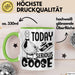 Gans Tasse Geschenk Today I Am A Serious Goose Kaffee-Becher Grün Trendation