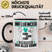 Influencer Tasse Geschenk für Influencer Der Mann Der Alles Kann Geschenkidee zum Geburtstag Schwarz Trendation