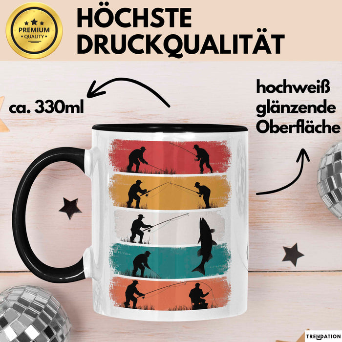 Angelliebhaber Fischer Retro Tasse Geschenk Lustige Geschenkidee Spruch Trendation