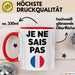 Französischlehrer Schüler Unterricht Tasse Geschenk Lustige Geschenkidee Spruch Je Ne Sais Pas Rot Trendation