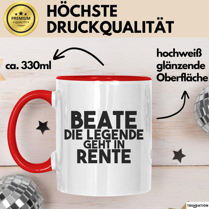 Beate Tasse Beate – Die Legende Geht In Rente Geschenk