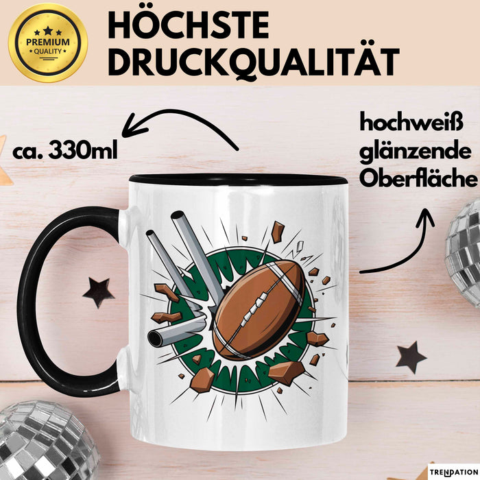 Rugby Fan Tasse Geschenkidee für Liebhaber harter Sportarten Trendation