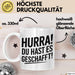 Schüler Abschluss Tasse Geschenk Lustige Geschenkidee Spruch Du Hast Es Geschafft Weiß Trendation