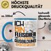 Fleischer Ausbildung Tasse Geschenk Ich Bin Fleischer In Der Ausbildung Ich Darf Das Geschenkidee Spruch Blau Trendation