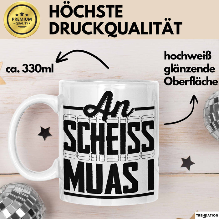 Bayern Tasse Geschenk Witz Bayer Boarisch Witz Spruch Kaffee-Tasse Geschenkidee Weiß Trendation