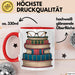 Bibliothekar Tasse Geschenkidee für Bücherliebhaber Rot Trendation