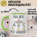 Mut Witzige Tasse Geschenk Zwei Pinguine Herz Süßes Design Mutig Grün Trendation