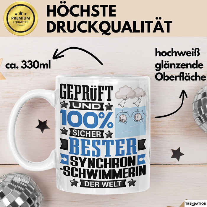 Synchronschwimmerin Geschenk Lustiger Spruch für Synchronschwimmerin Geschenkidee Bester Synchronschwimmerin Der Welt Weiß Trendation
