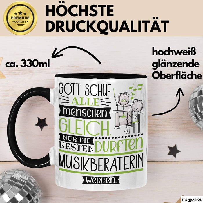 Musikberaterin Geschenk Becher Tasse Gott Schuf Alle Menschen Gleich Nur Die Besten Durfeten Musikberaterin Werden Geschenkidee Lustig Trendation