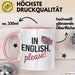 Englischlehrer Tasse Geschenk Auf Englisch Bitte Geschenk Rosa Trendation