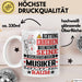 Musiker Geschenk Tasse Lustiger Spruch Erheben Sie Sich Der Musiker Betritt den Raum Weiß Trendation