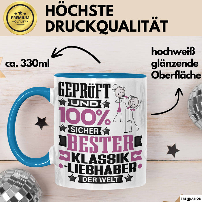 Klassikliebhaber Geschenk Lustiger Spruch für Klassikliebhaber Geschenkidee Bester Klassikliebhaber Der Welt Blau Trendation