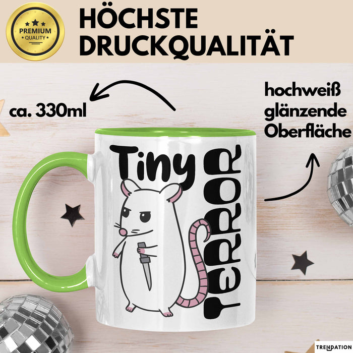 Beste Freundin Tasse Geschenk Tiny Terror Geschenkidee für Kollegin oder Beste Freundin Grün Trendation