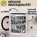 Theater Tasse Geschenk Essen Schlafen Theater Wiederholen Becher Trendation