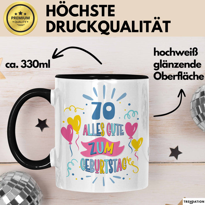 70. Geburtstag Tasse Geschenk Männer Frauen Lustig Alles Gute Zum Geburtstag 70er Geburtstags Grüße Geschenkidee Trendation