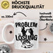 Auto Liebhaber Tasse Geschenk für Driften Männer Geschenkidee Problem und Lösung Drifter Weiß Trendation