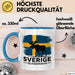 Schweden Skandinavien Schwedisch Tasse Geschenk Lustige Geschenkidee Spruch Elk Bull Sverige Scandinavia Blau Trendation