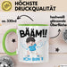 Tasse BÄÄM Ich bin 7 Kindergeburtstagsgeschenk mit DabTanz Grün Trendation