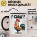 Hahn Tasse Geschenk F-Caaw-F Lustige Geschenkidee Vogel Bauernhof Schwarz Trendation