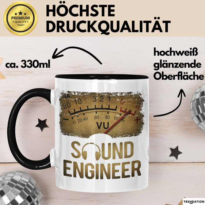 Toningenieur Ingenieurwesen Tasse Geschenk Lustige Geschenkidee Spruch Tontechniker Vu Meter Trendation