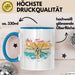 Schlagzeug-Spieler Geschenk Drummer Tasse Geschenkidee Spruch Bunte Farben Retro Schlagzeuger Blau Trendation