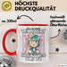 Anime Tasse Verrückt Ich Bin Nicht Verrückt Ich Bin Nur Kreativer Als Du Geschenk Mädchen Kreativ Kaffee-Becher Rot Trendation