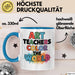 Kunstliebhaber Kunstlehrer Künstler Tasse Geschenk Lustige Geschenkidee Spruch Kunstlehrer Färben Die Welt Blau Trendation